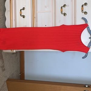 Sexy orange criss cross back dress